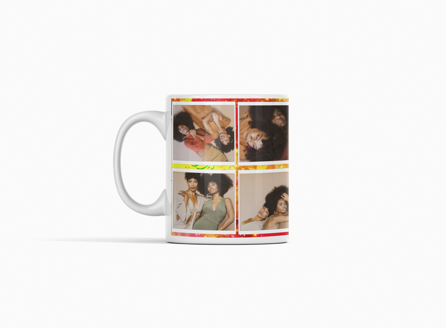 Vibrant Birthday Mug of 8 Photos Center