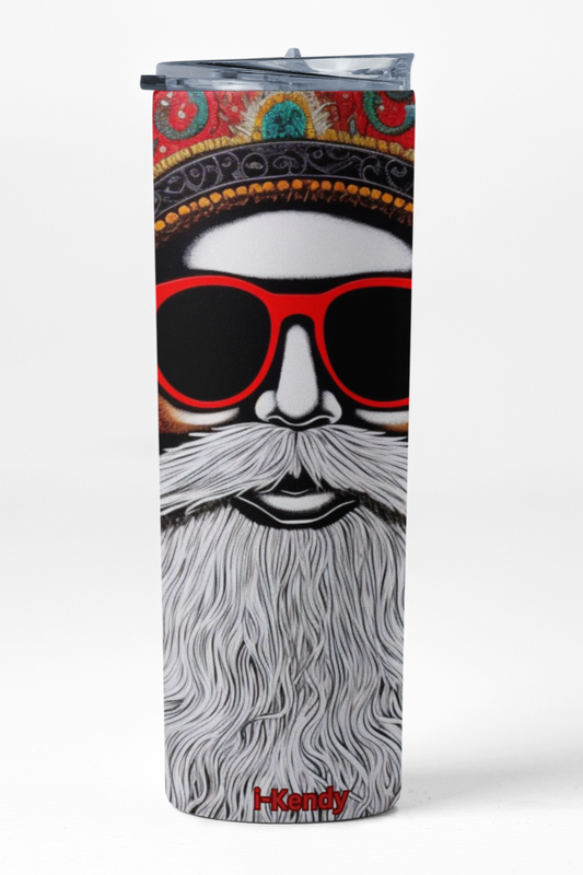 Black Santa Cool Beard 20 oz Tumbler