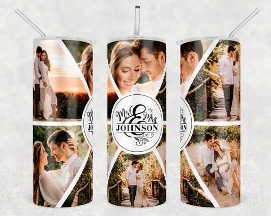 Mr and Mrs Monogram Tumbler