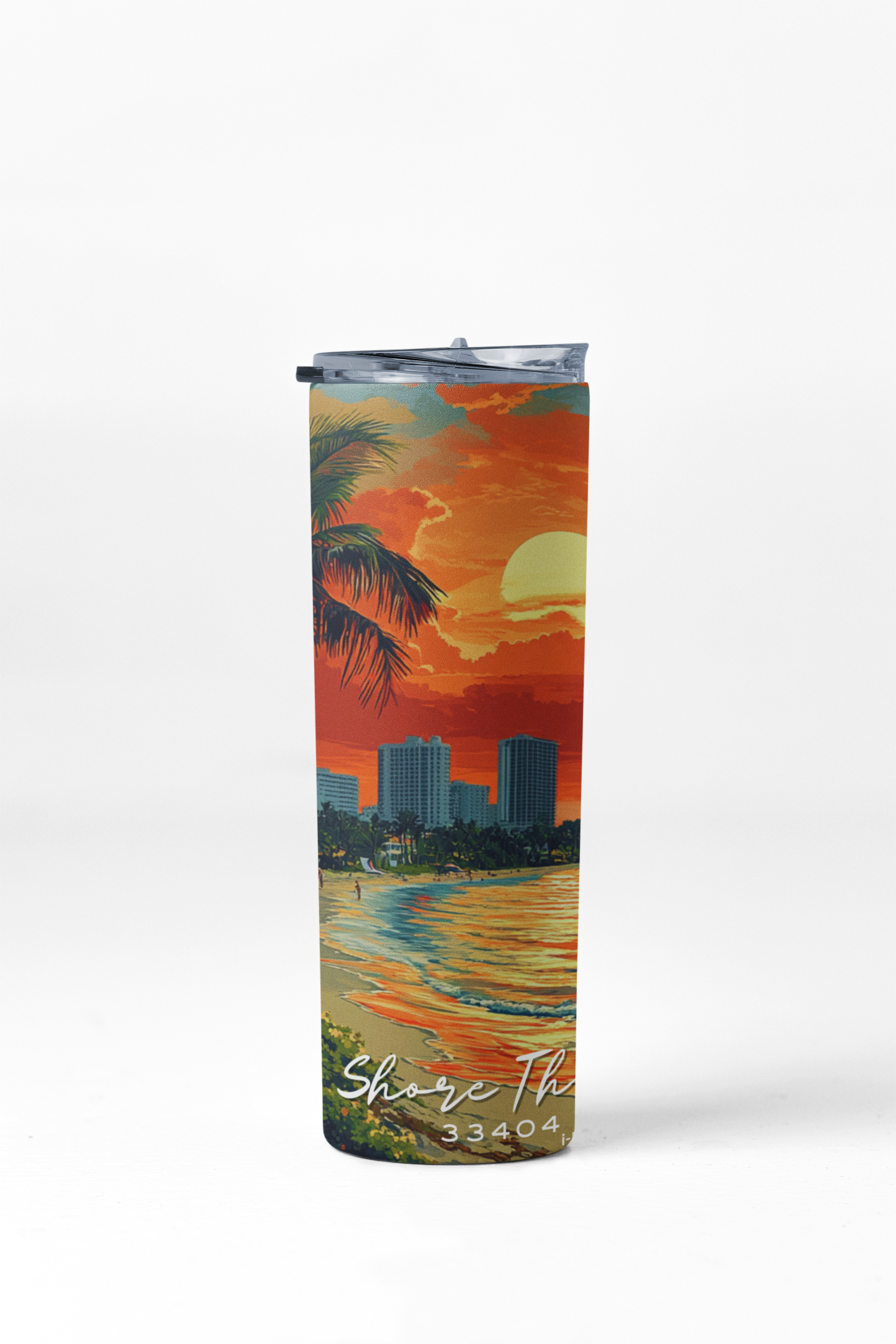 Shore Thing Riviera Beach FL 20 oz Tumbler Mid Section