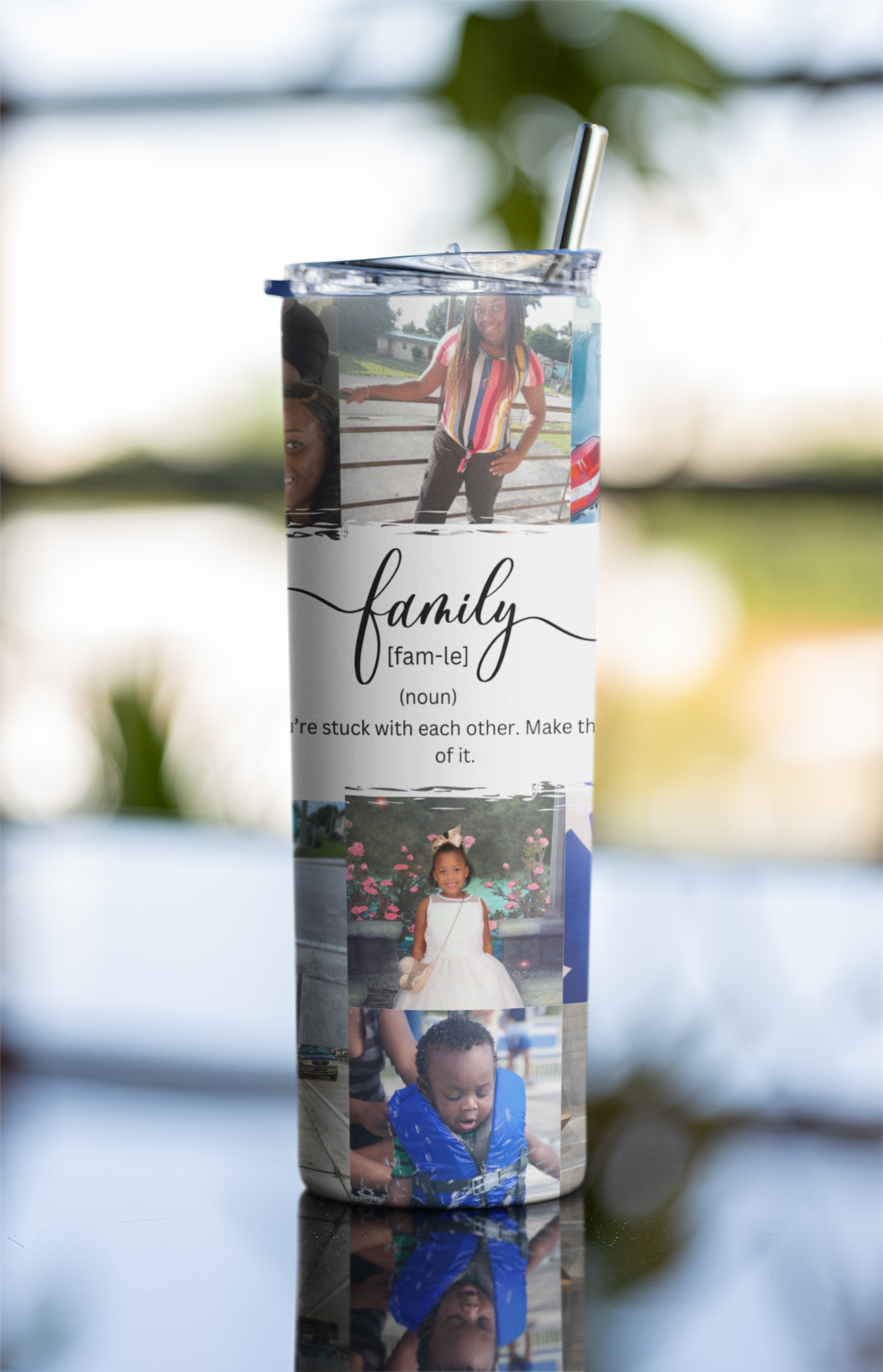 Personalized Photo 20 oz Skinny Tumbler