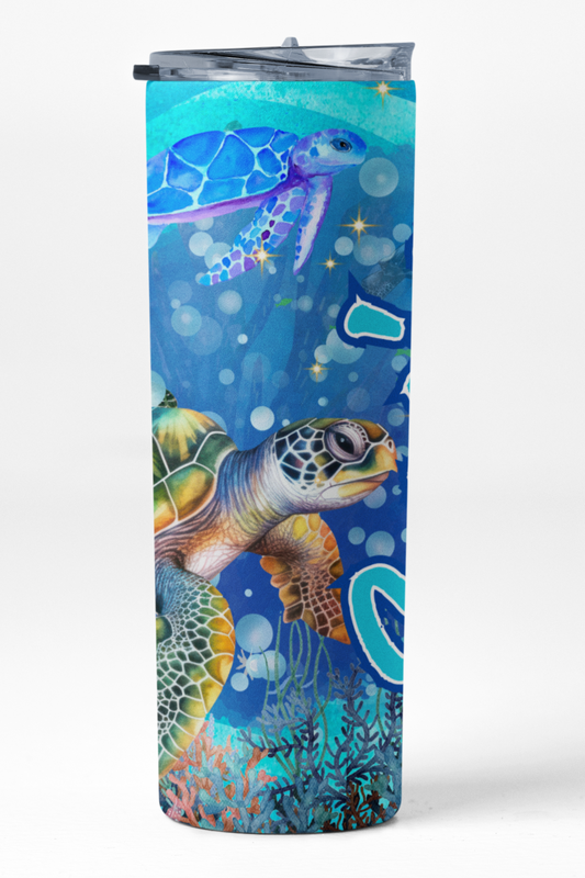 Sea Turtle 20 oz skinny tumbler